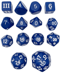 DCC Dungeon Crawl Classics Dice Set - Opaque Indigo 14pc